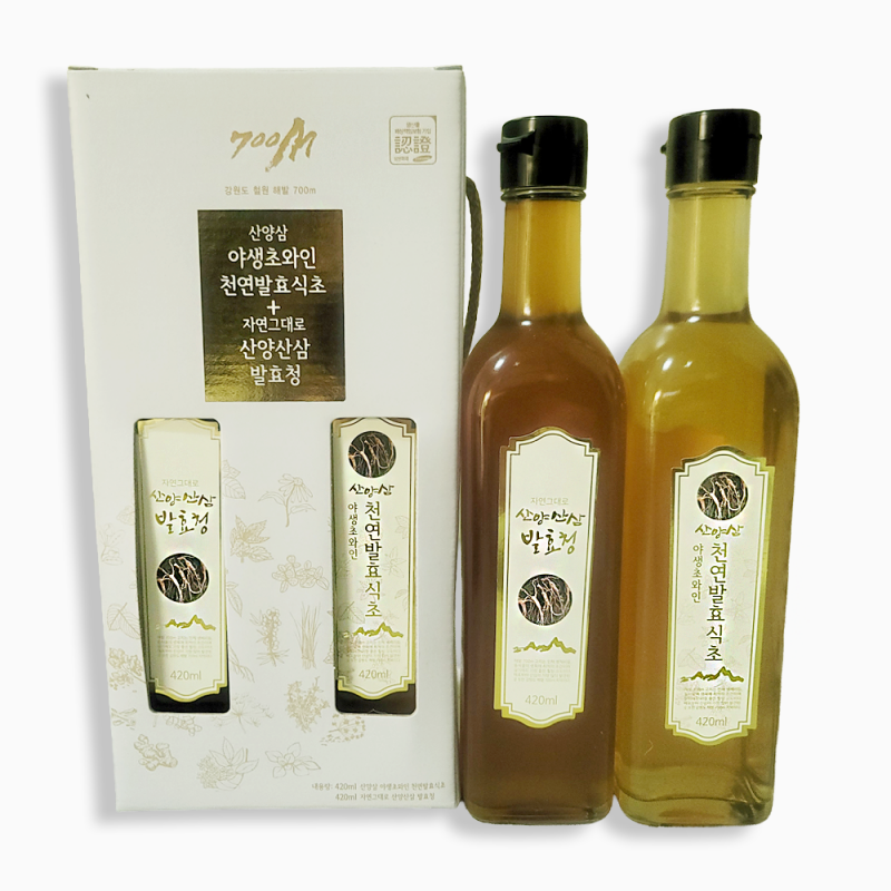 농업법인(주)산초당,자연그대로산양산삼 천연발효식초/발효청세트