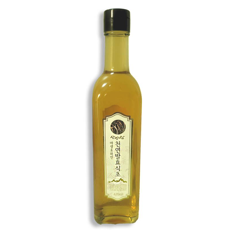 농업법인(주)산초당,산양삼 야생초와인 천연발효식초 1병 420ml